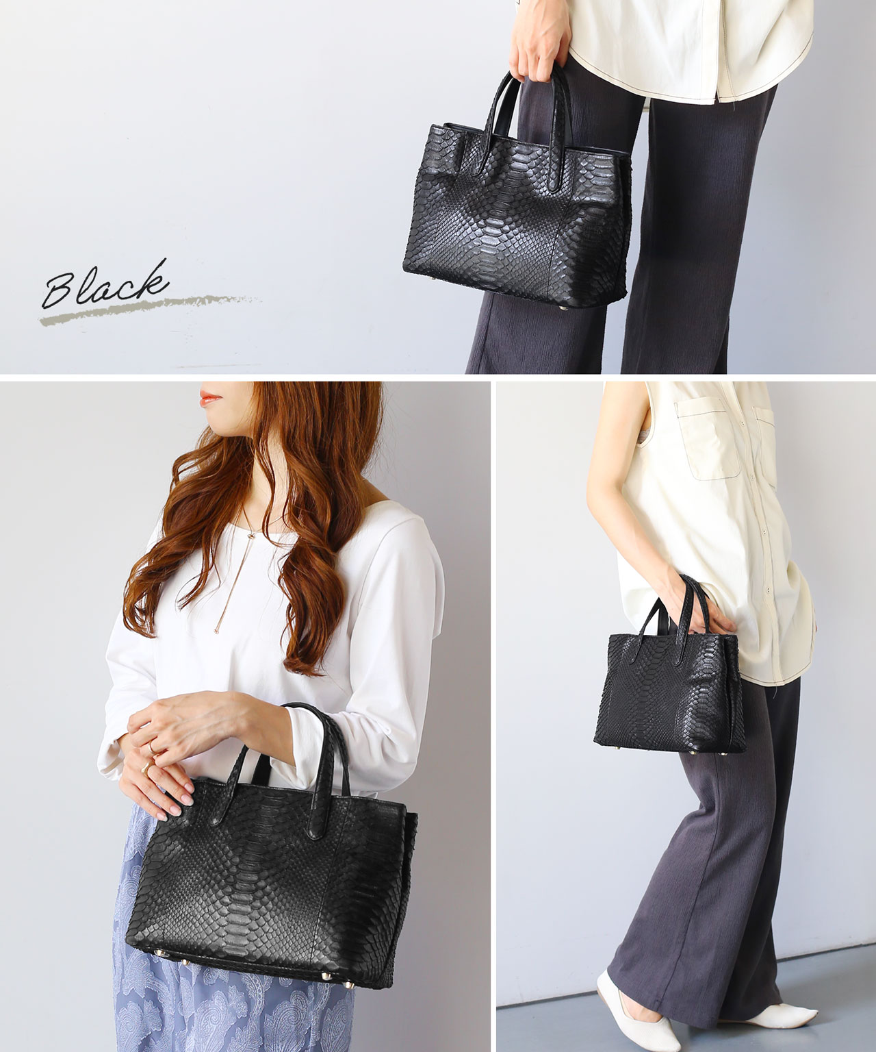 sankyo shokai（三京商会） パイソン トートバッグ レディース 軽量