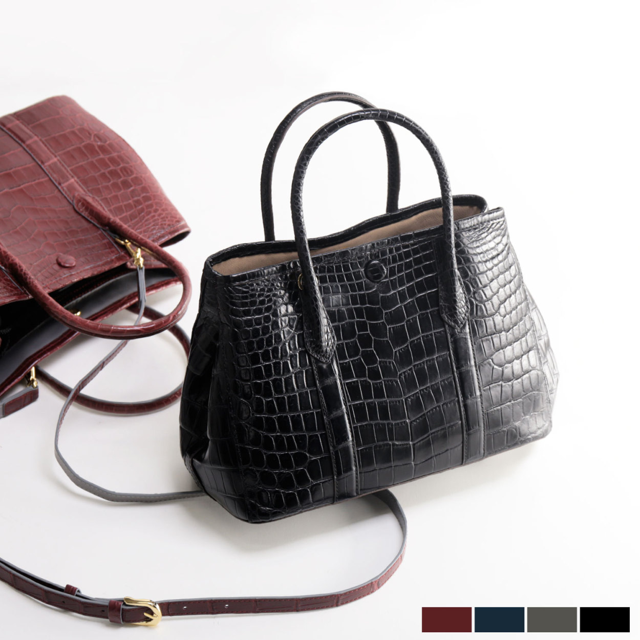sankyo shokai（三京商会） クロコダイル ハンドバッグ レディース
