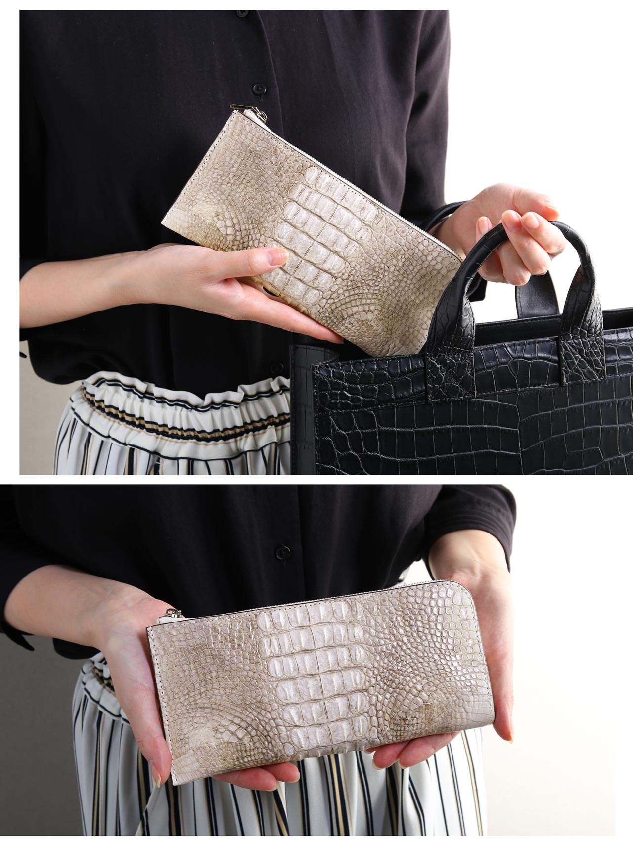 sankyo shokai（三京商会） ＜爆買＞ヒマラヤ クロコダイル L字