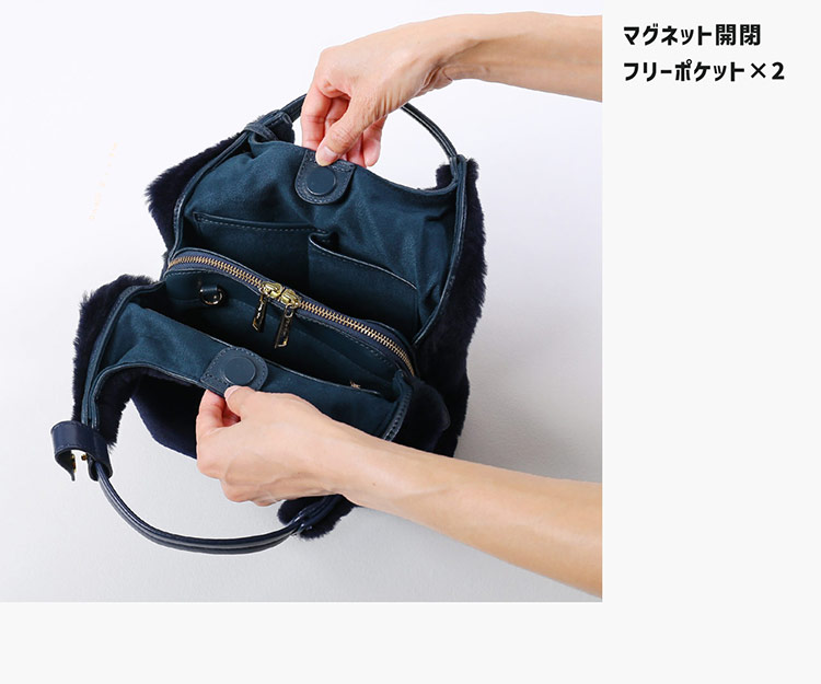 sankyo shokai（三京商会） ＜爆買＞ムートン ファー バッグ 2WAY