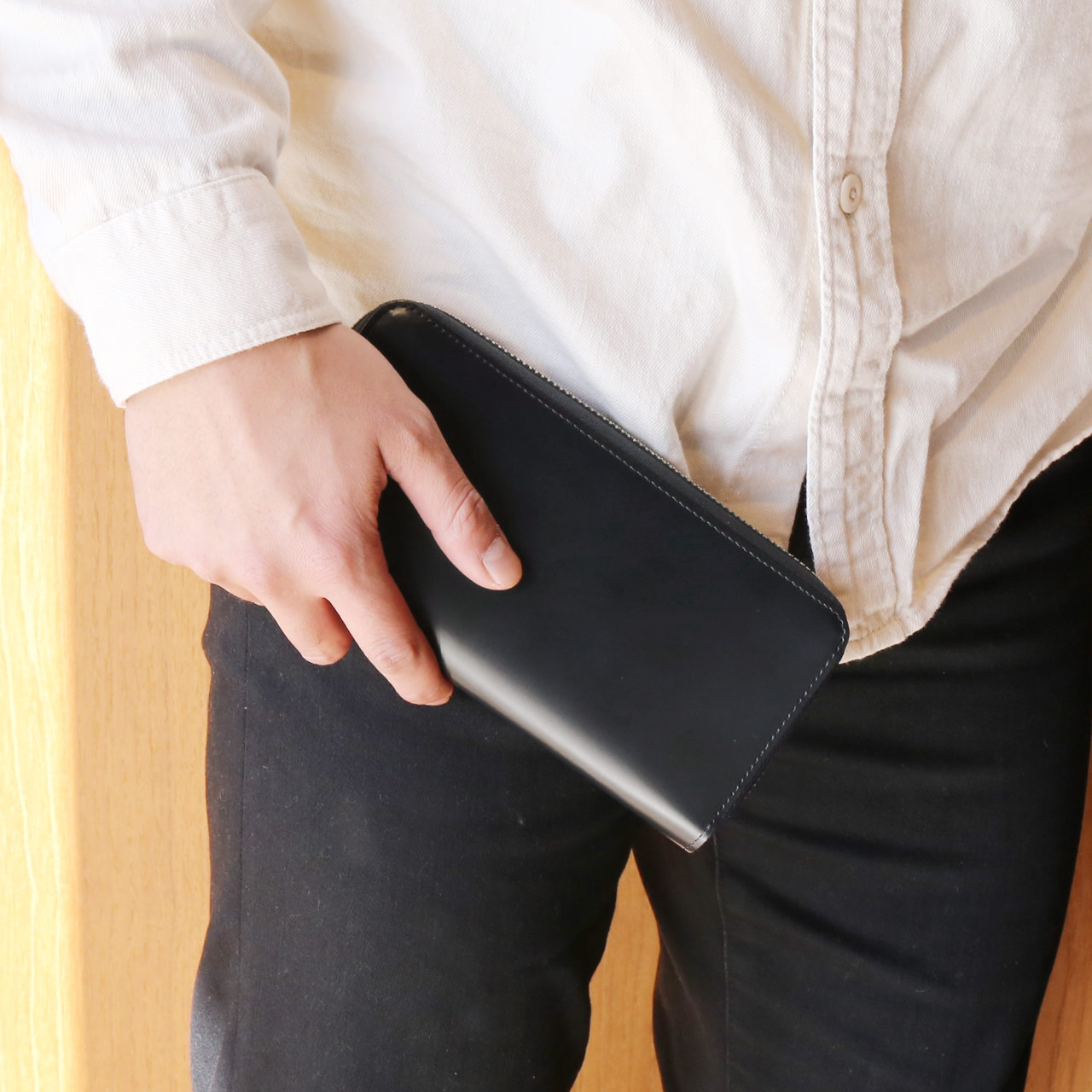 sankyo shokai（三京商会） 長財布 メンズ ホースレザー 本革 日本製