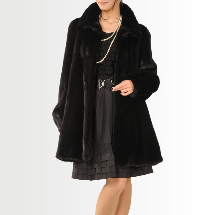 sankyo shokai（三京商会） ＜爆買＞スカンブラック ミンク コート