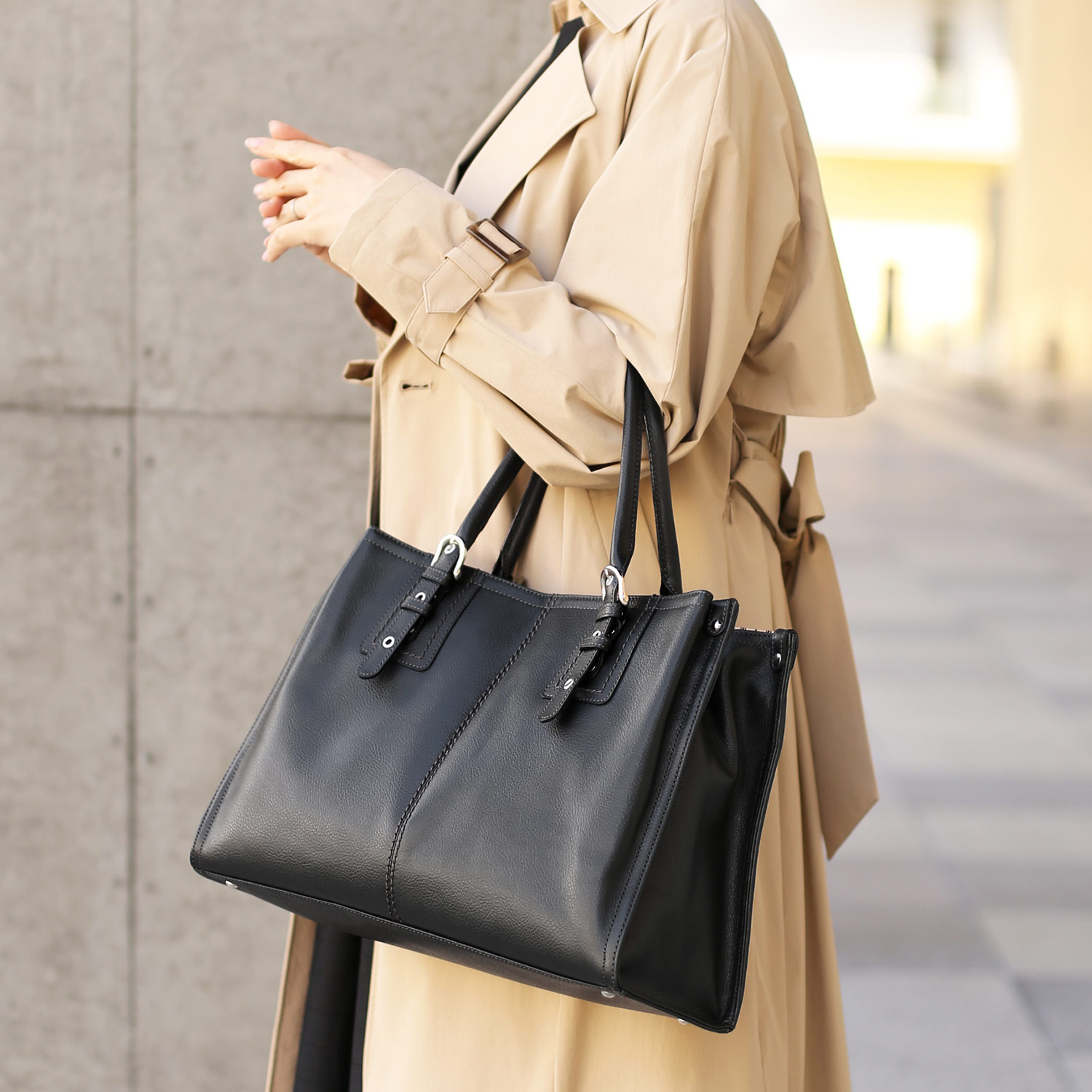 Jamale（ジャマレ） 通勤バッグ レディース 日本製 大きめ ファスナー