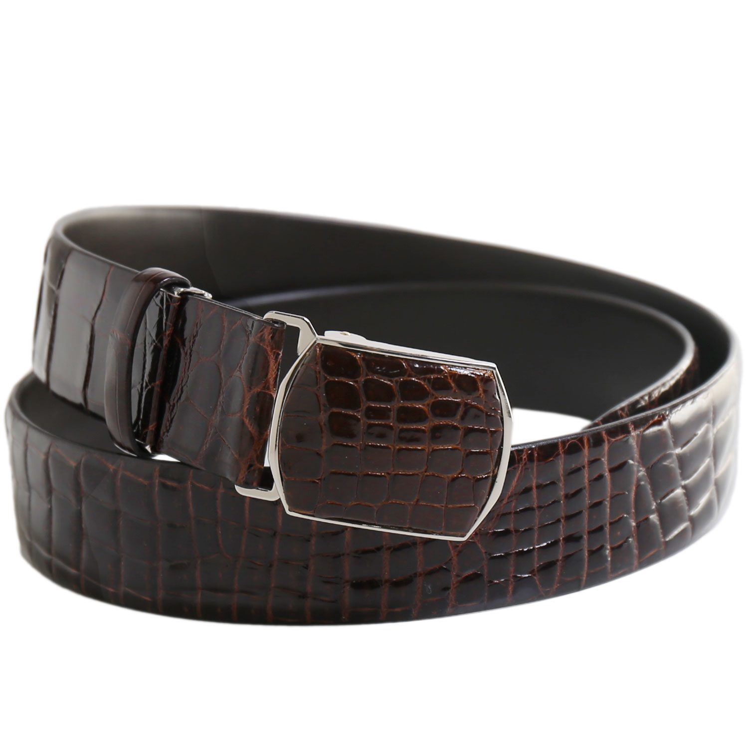 sankyo shokai（三京商会） ＜爆買＞日本製 クロコダイル 40mm ベルト