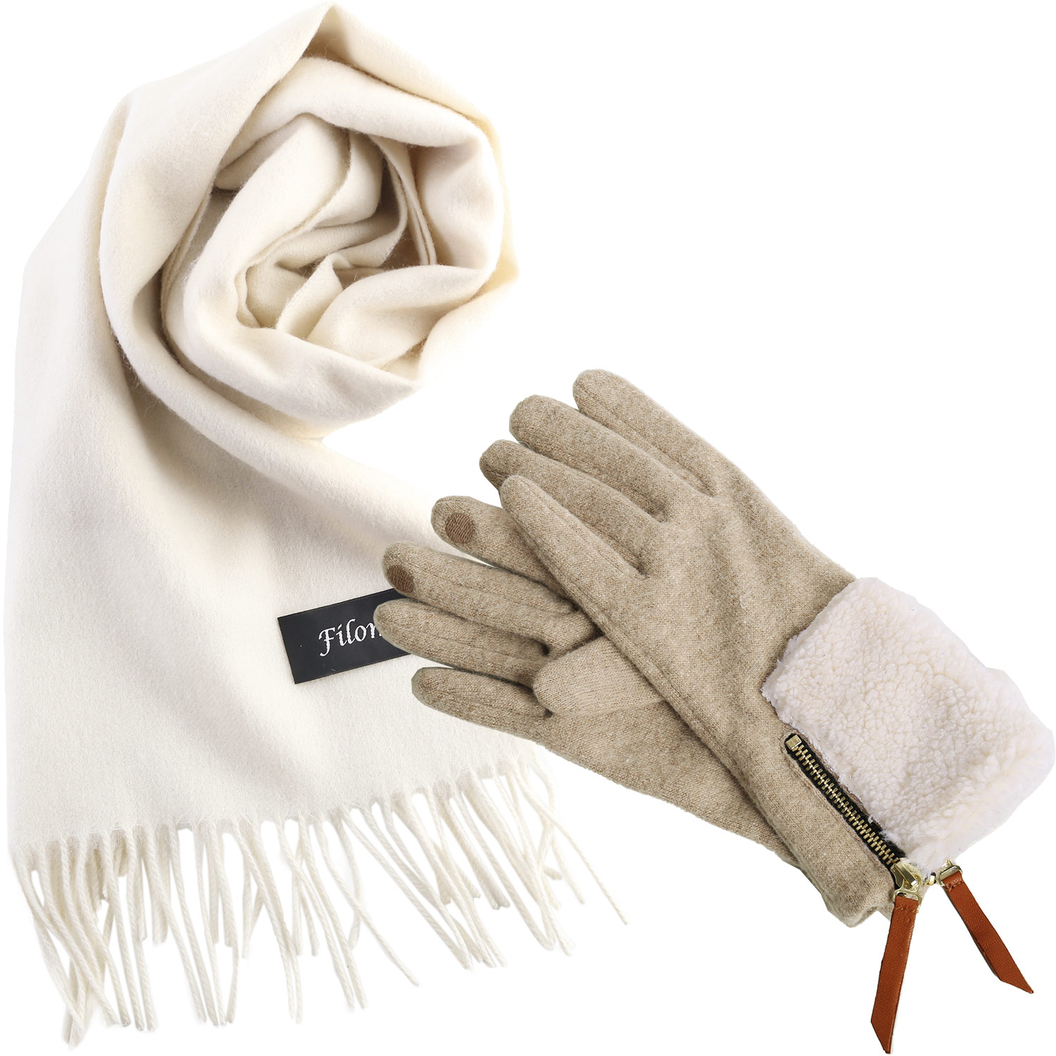 sankyo shokai（三京商会） カシミヤブレンドマフラー＆手袋 ギフト