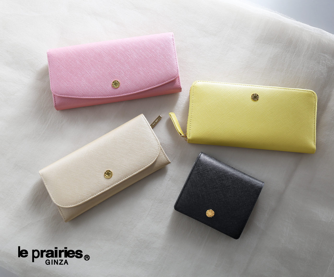 PRAIRIE GINZA（プレリーギンザ） le prairies 牛革 ラウンド長財布 大