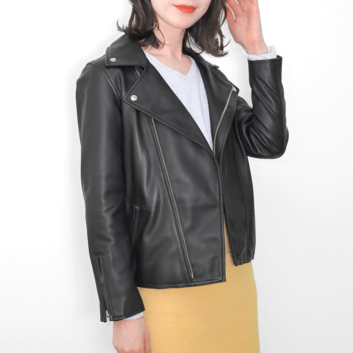 レザージャケット ライダース ダブルライダース レディース 革ジャン