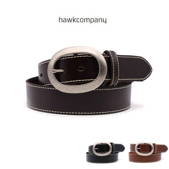 Hawk Company（ホークカンパニー） ベルト 本革 牛革 h.k.c. オーバル