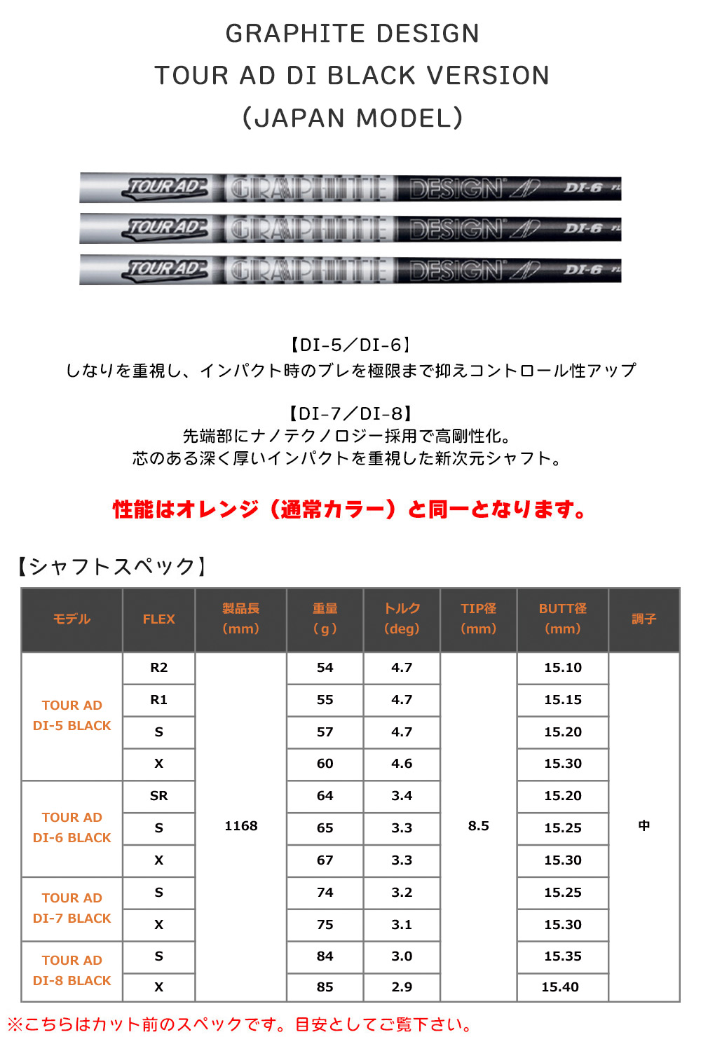 COBRA（コブラ） スリーブ付きシャフト グラファイトデザイン ツアーAD