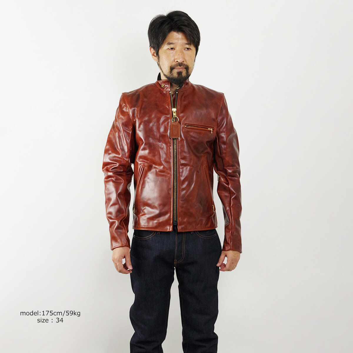 VANSON（バンソン） VANSON MODEL B シングル ライダース オクタゴン