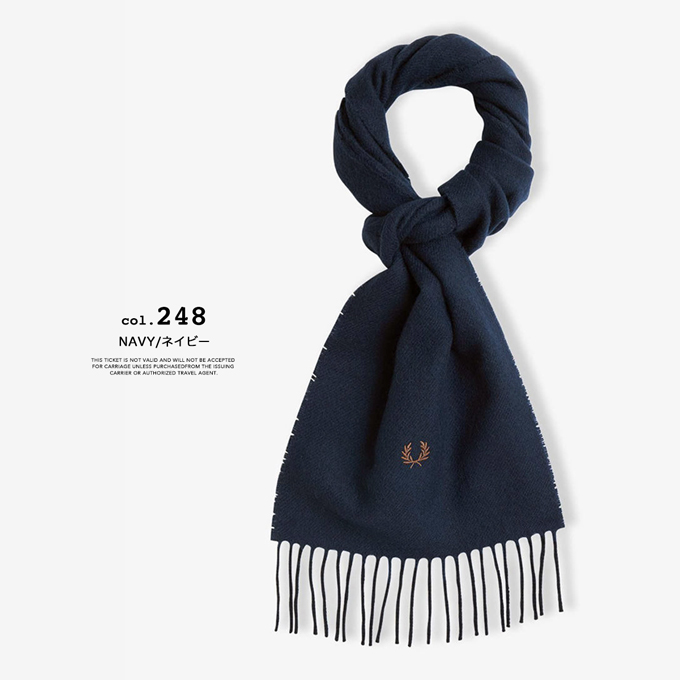 FRED PERRY（フレッドペリー） Lambswool Scarf ラムウール マフラー