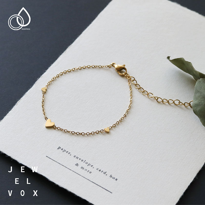 Jewel VOX ブレスレット レディース ハート チェーン 華奢 サージカル