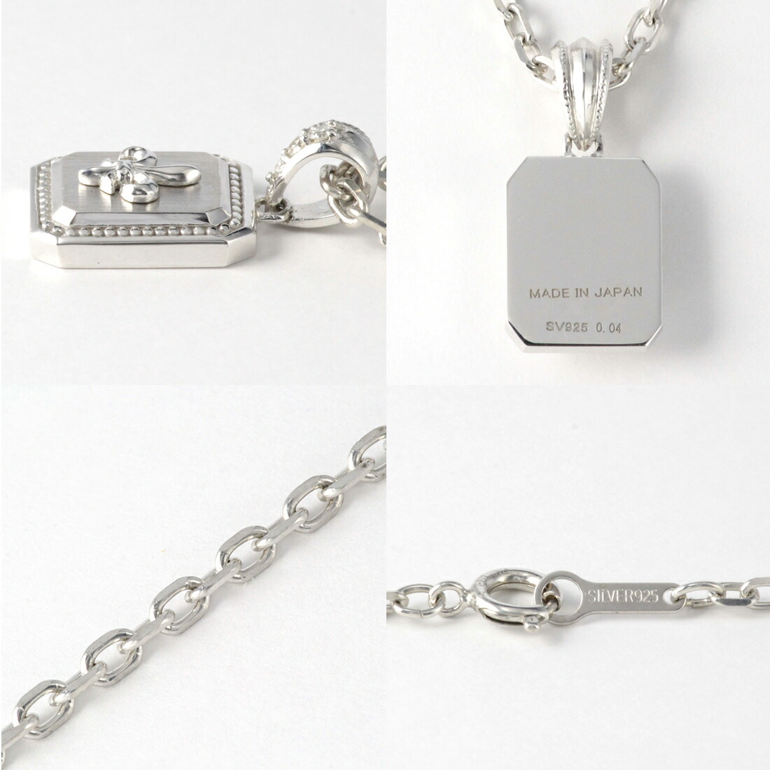 ダイヤモンド ネックレス ペンダント メンズ チェーン トップ シルバー