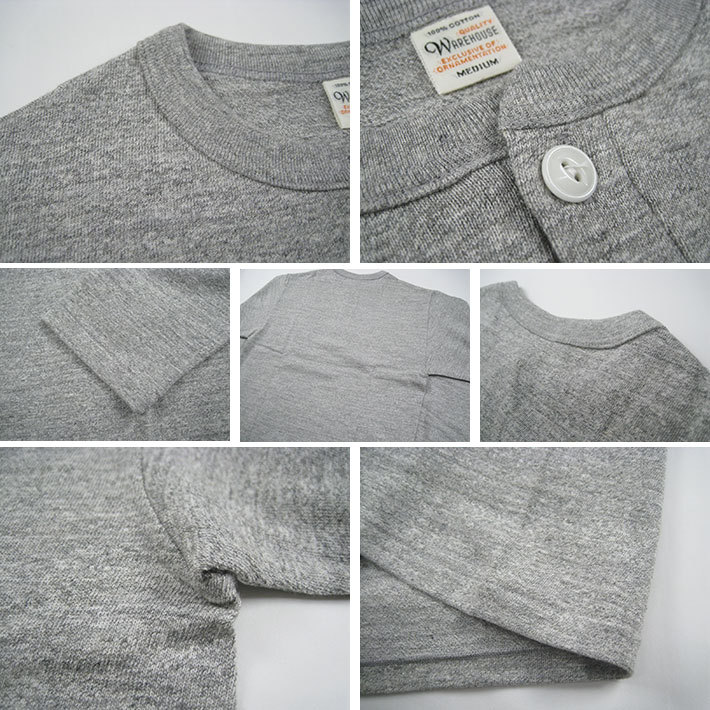 WAREHOUSE（ウエアハウス） Lot.5907 長袖ヘンリーネック Tシャツ