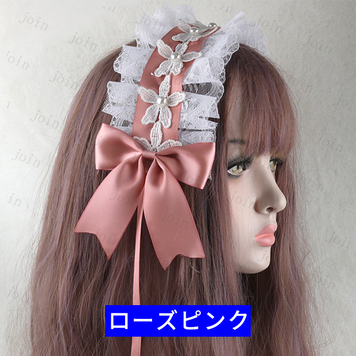 カチューシャ リボン 19colors ヘアアクセサリー 髪飾り かみどめ