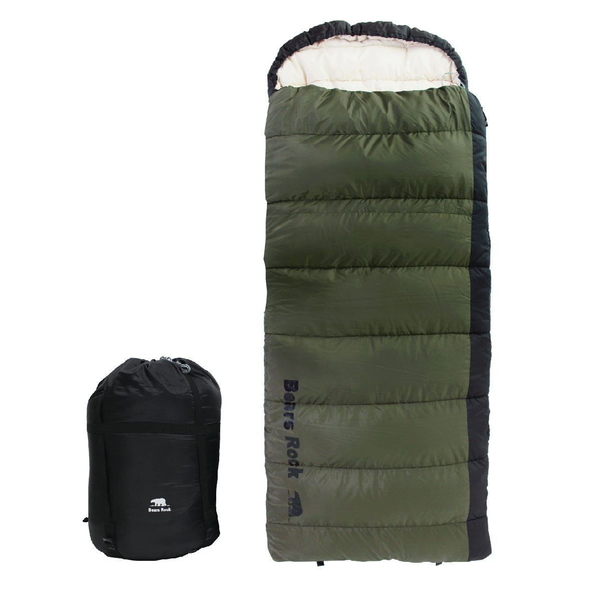 Bears Rock（ベアーズロック） 寝袋 冬用 封筒型 車中泊 -15度 キング