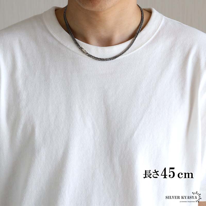 シルバー925 6面カット トリプル 喜平チェーンネックレス 中折れ 喜平