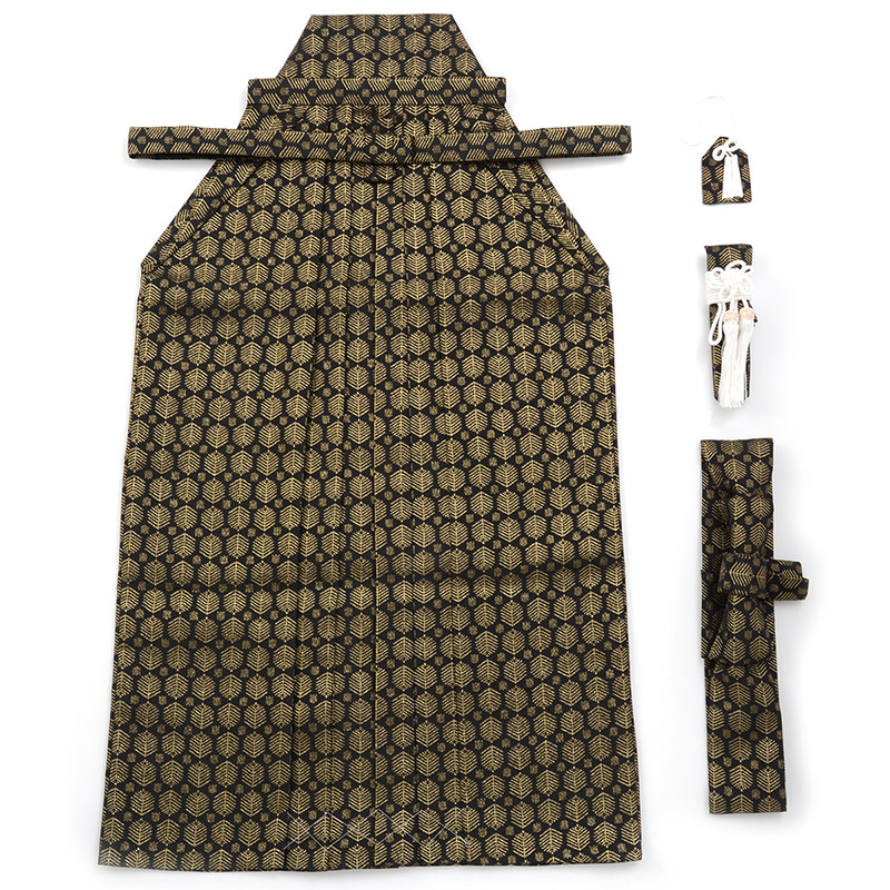 ジュニア 袴セット 小学生 男の子 簡易袴 懐剣 お守り 角帯 4点セット