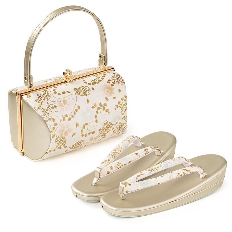 草履バッグセット 成人式 結婚式 フォーマル 金襴 M L LL 3L 大きい