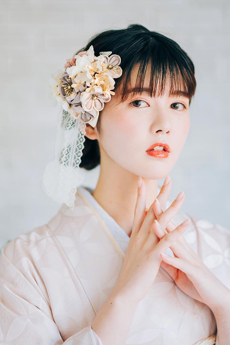 髪飾り 成人式 振袖 レース ドライフラワー 女性 袴 かんざし杉野 2