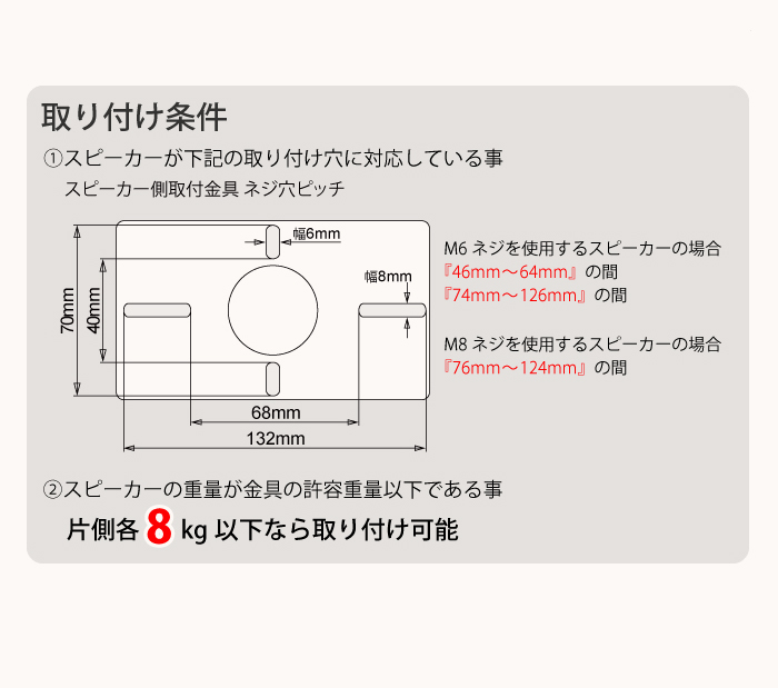 エモーションズ スピーカー 壁掛け 天吊り 金具 ブラケット