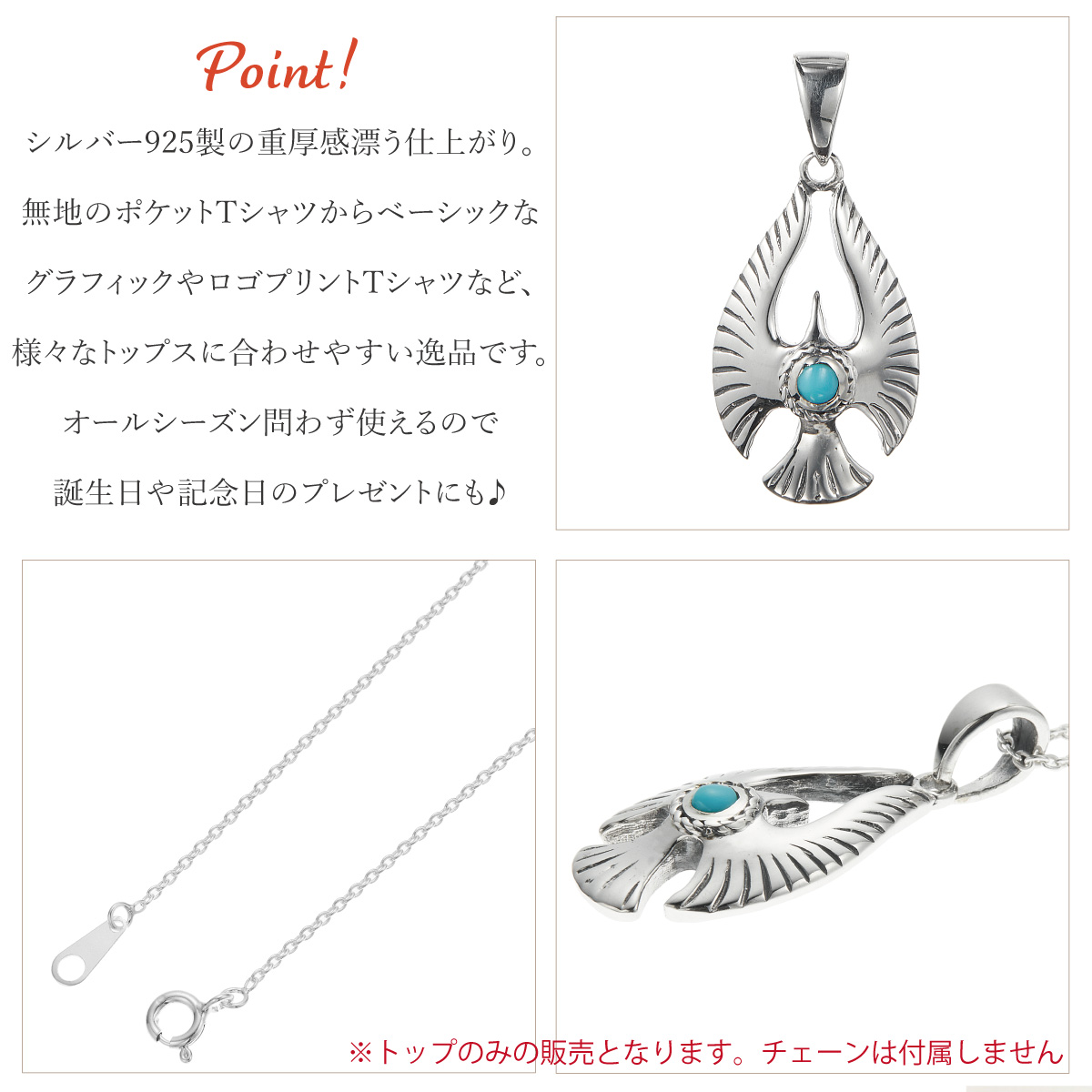 ペンダントトップ ネックレストップのみ メンズ レディース シルバー