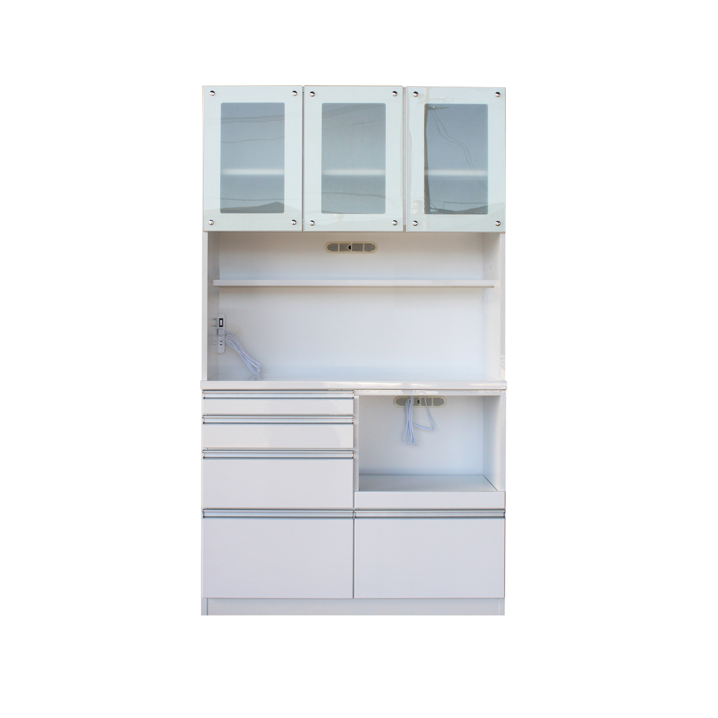 食器棚 完成品 カップボード レンジ台 幅105cm レンジボード キッチン