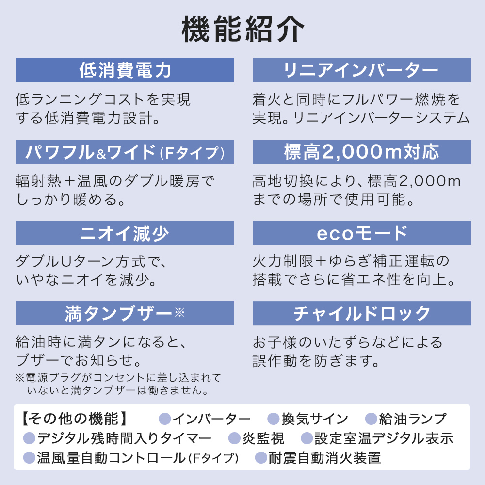 コロナ ブルーバーナ(業務用タイプ) GH-G19F 主に48畳用 タンク一体式