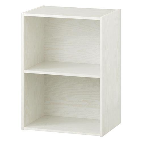 ぼん家具 【完成品】本棚 2段 A4 2列収納 カラーボックス 横置き