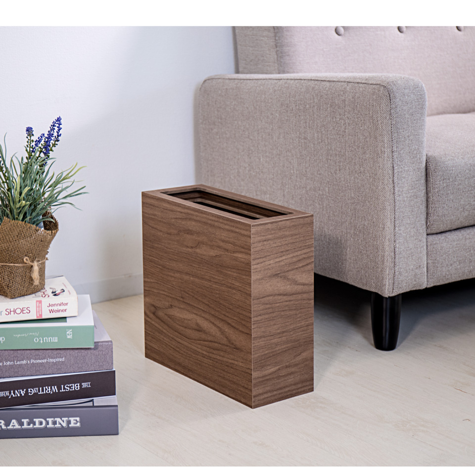 ゴミ箱 おしゃれ 木製 Bosk バスク 木目 長方形 四角 高さ30cm