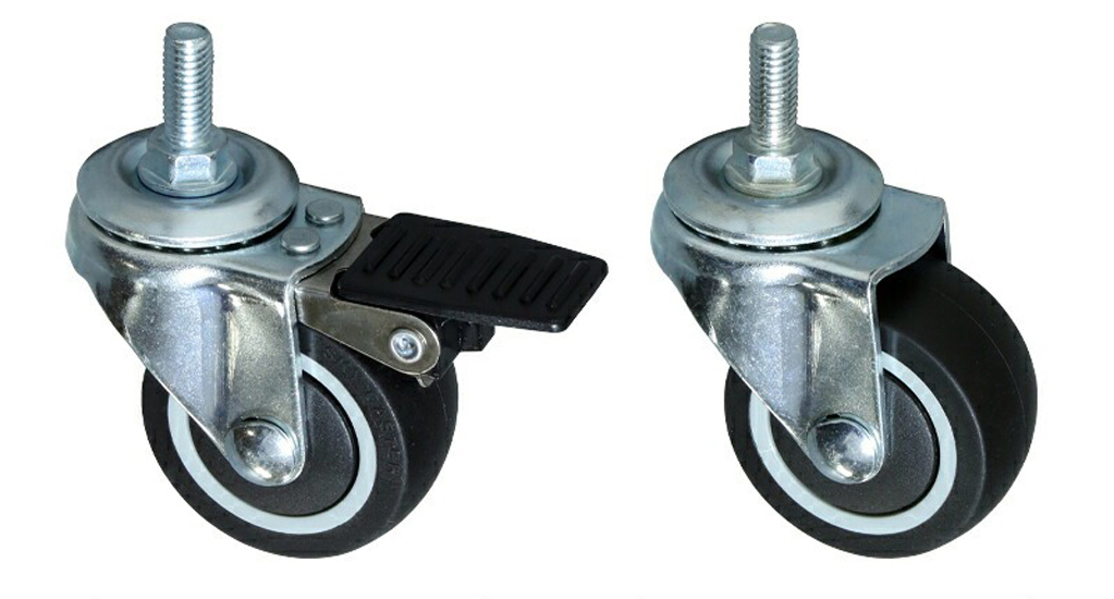 テーブル 脚 キャスター 2個 セット アイアンレッグ 1本用 パーツ