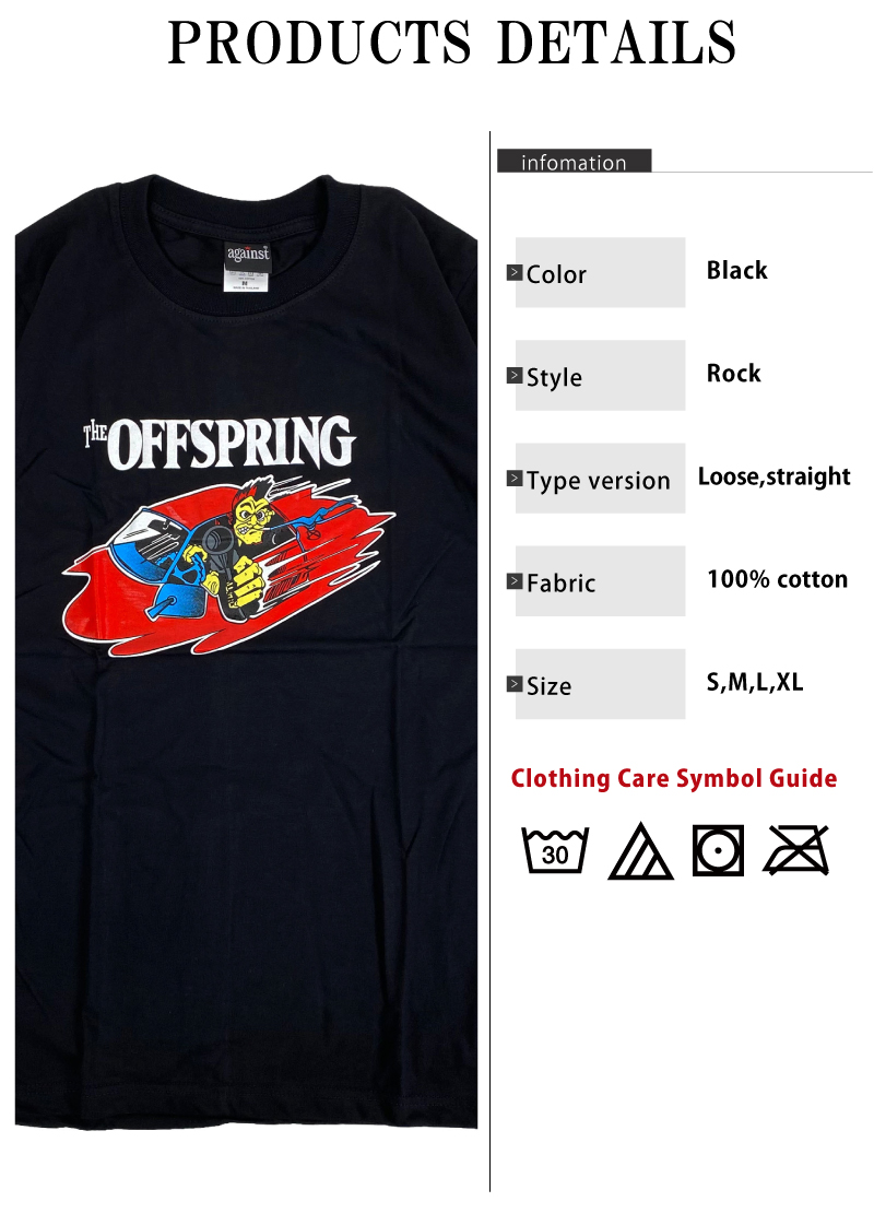 オフスプリング The Offspring ロックTシャツ バンドロゴ 洋楽 パンク