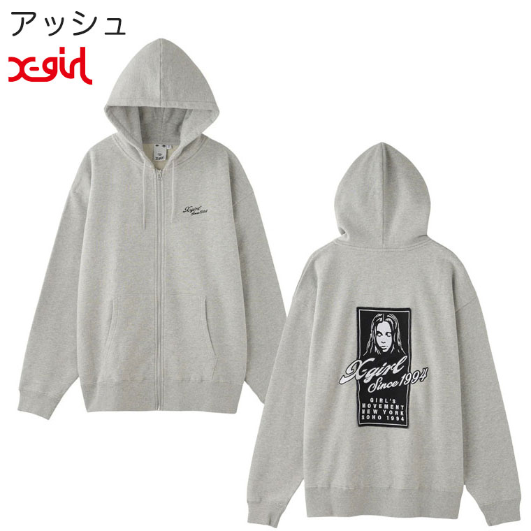 X-girl（エックスガール） X-gir スウェット パーカー FACE BOX PATCH