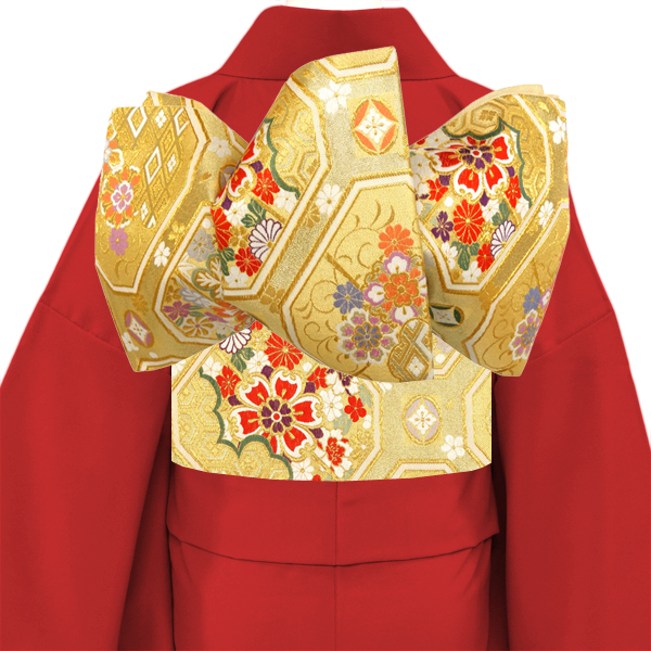 20%OFFセール 袋帯 振袖用 浅田叡一織物 仕立て上がり 金色 振袖帯