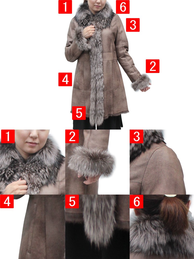 フランス パリの有名ブランド ラビット ムートンコート 毛皮コート