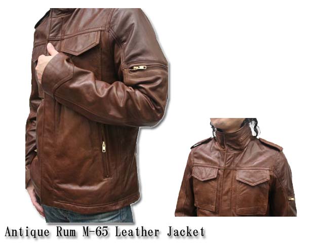 革ジャン メンズ レザージャケット 本革 M−65 7667 : 本革 レザー 革