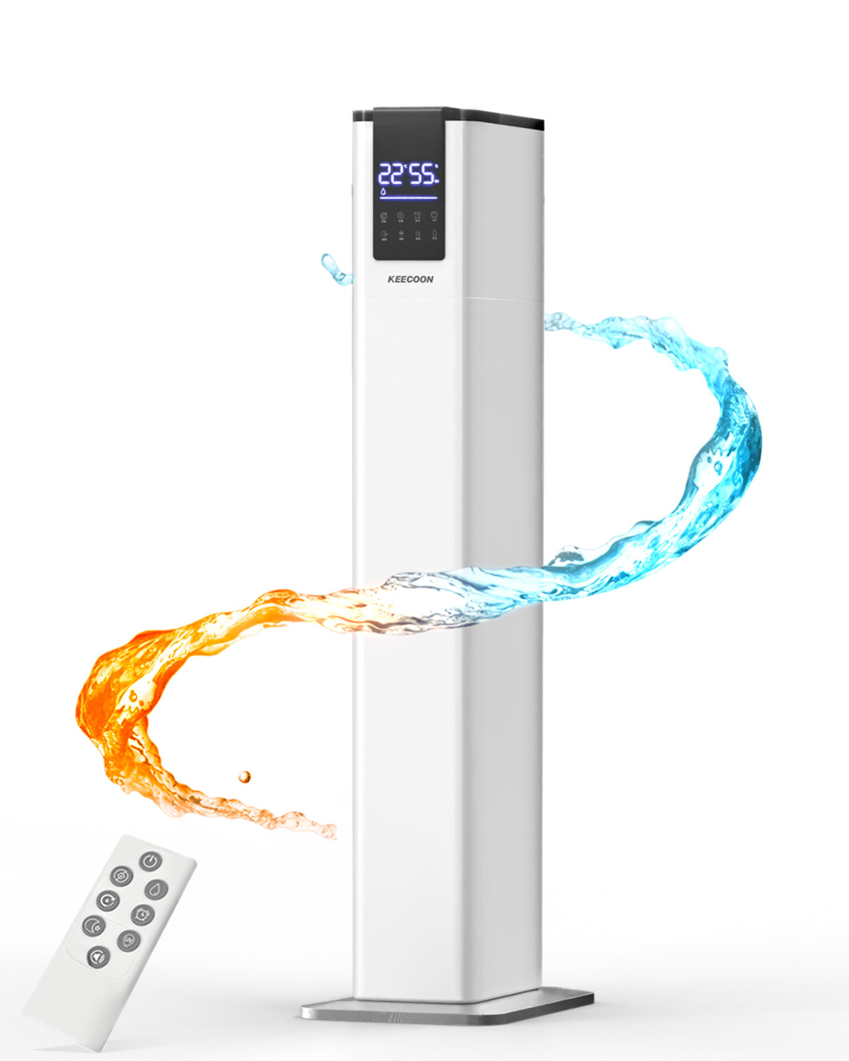 KEECOON 加湿器 スチーム式 大容量 ハイブリッド 超音波式 業務用 13L