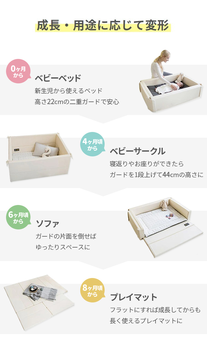 GGUMBI（グンビ） ベビーベッド 折りたたみ 新生児用 ミニ ベビー