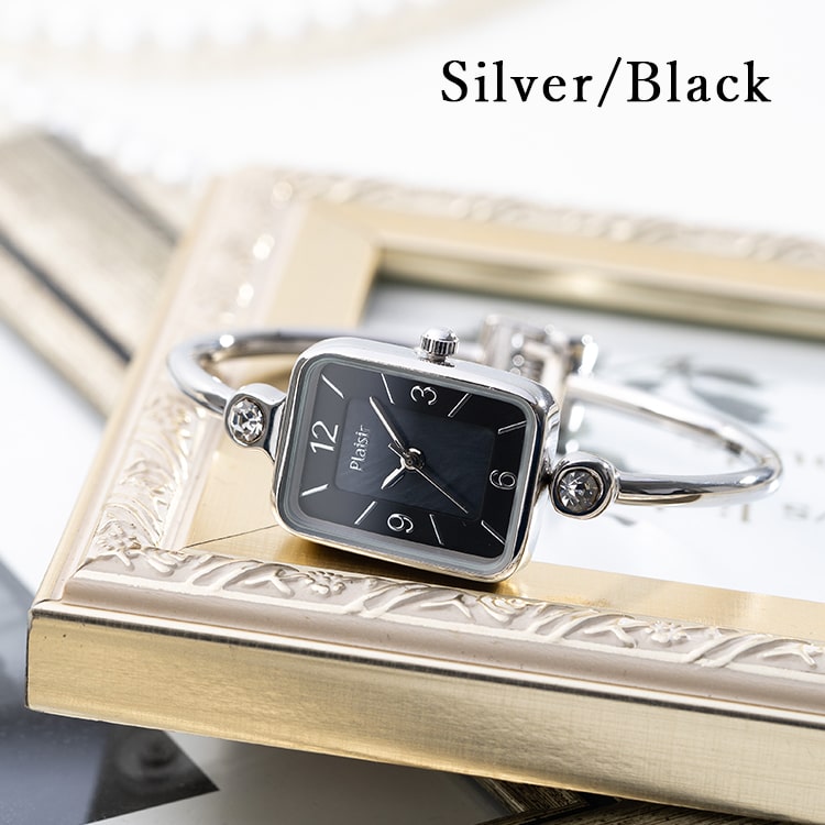 腕時計 レディース バングルウォッチ ニッケルフリー スクエア 金属