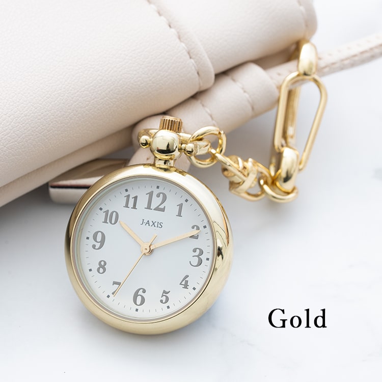 J-AXIS（ジェイアクシス） 懐中時計 キーホルダーウォッチ シンプル
