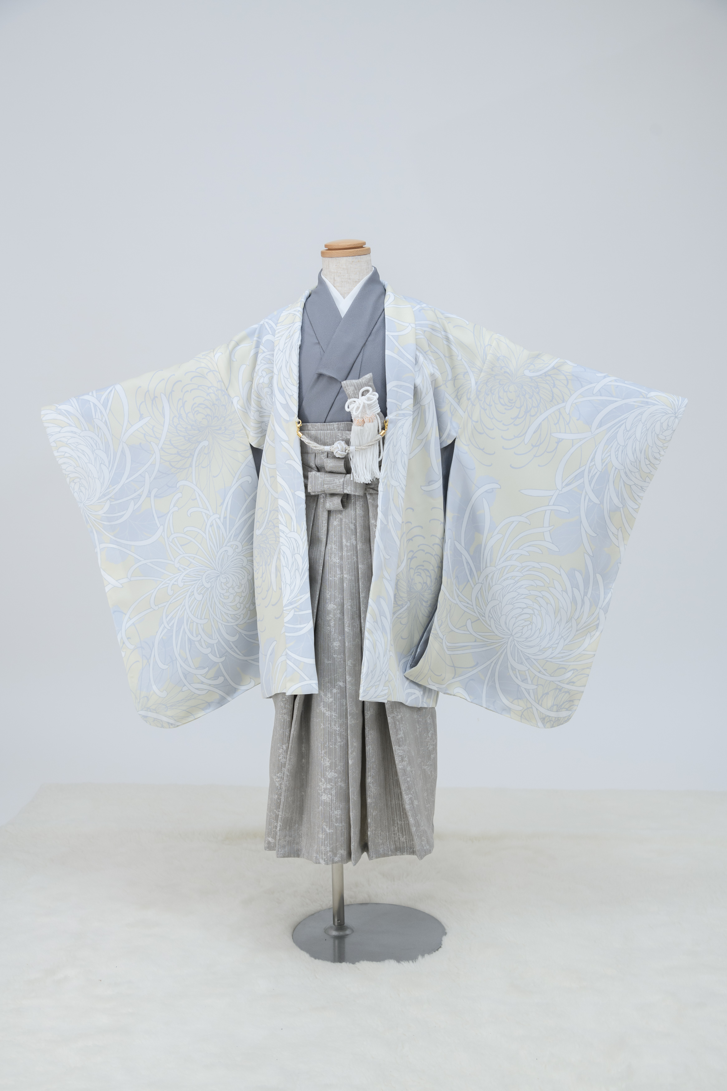 七五三 着物 5歳 羽織袴セット 男の子 京WA・KKA ブランド 小紋柄 10点