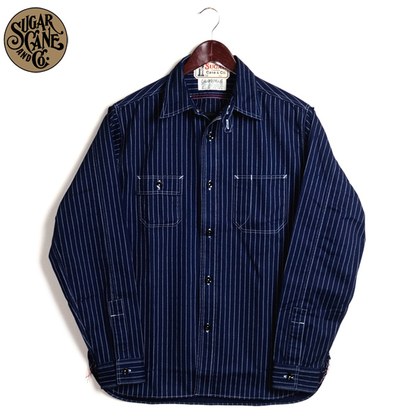 SUGAR CANE シュガーケーン 8.5oz ウォバッシュ ストライプ ワーク