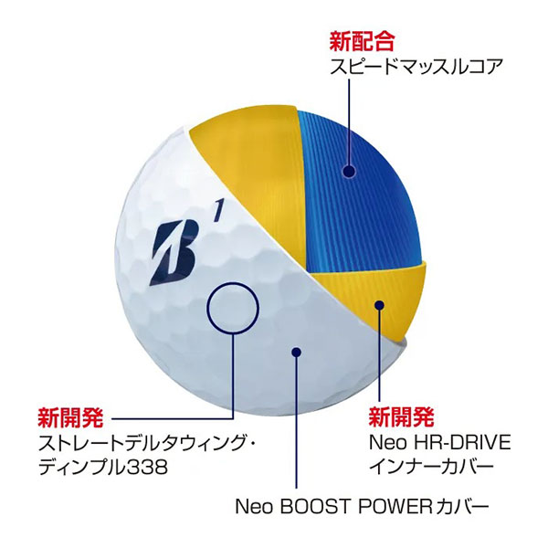 BRIDGESTONE（ブリヂストン） ゴルフボール TOUR B JGR 2025年モデル 1