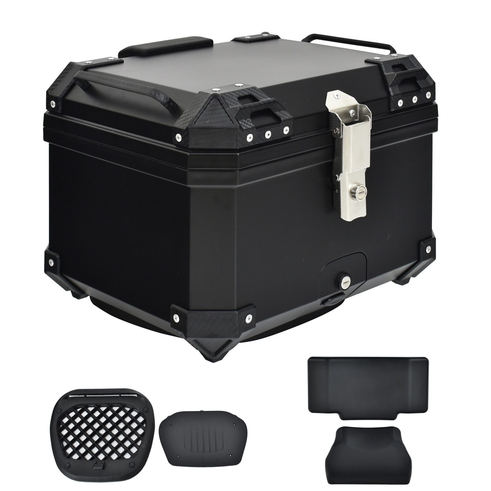 リアボックス バイク用 55L 大容量 防水 防塵 取付ベース付 鍵2本付