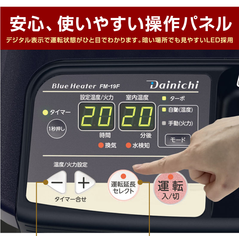 S.Kjapan ダイニチ 業務用石油ストーブ ファンヒーター FM-19F 1年保証