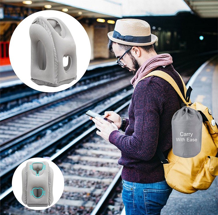 Originエアー抱き枕 エアーピロー トラベルピロー 旅行用ピロー 収納