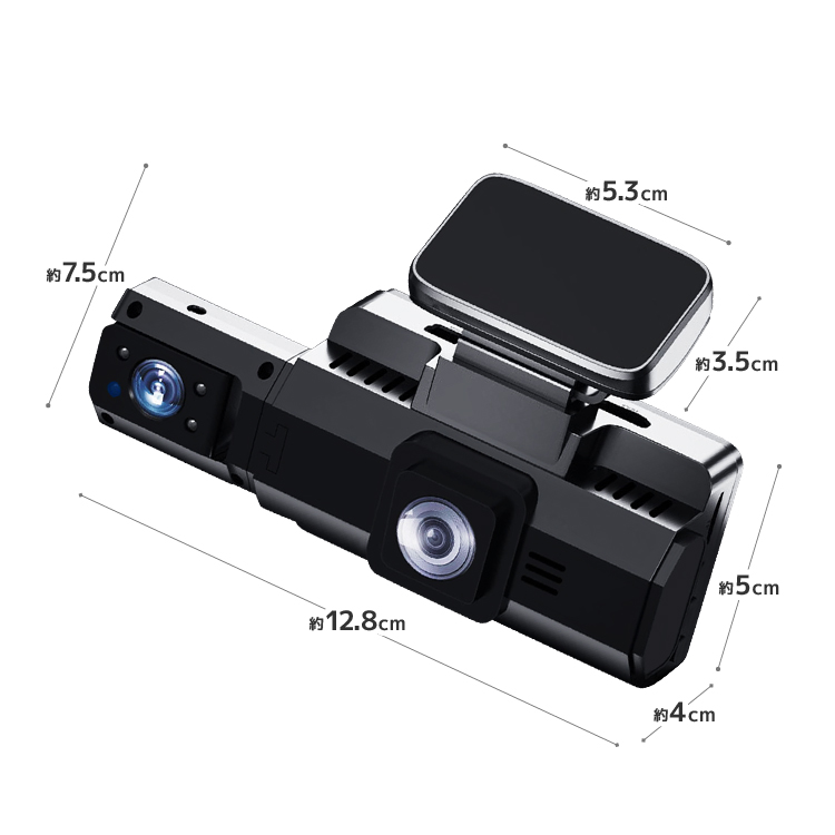 ドライブレコーダー 前後カメラ 170°超広角 WiFi接続 4K スマホ連動
