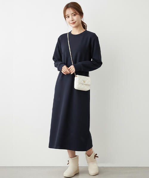You Color 【バージョンアップ】裏起毛 ワンピース ロング 冬