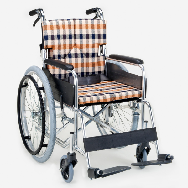 車いす 自走式 背折れタイプ 座面幅42cm 非課税 （ 車椅子 車イス 介護