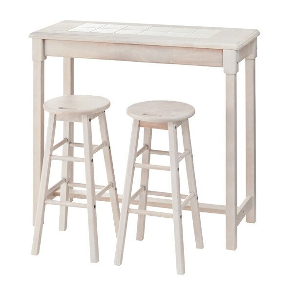 東谷 カウンターテーブル スツール 2脚セット タイルトップ フレンチ